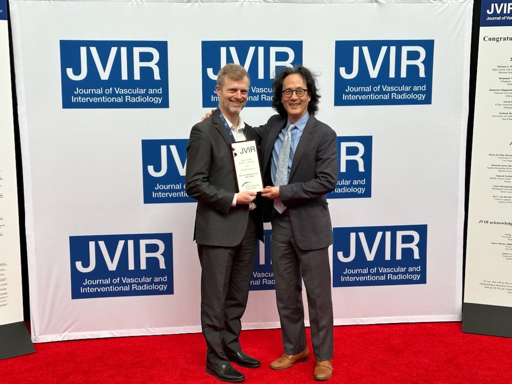 Honoured to be one of the recipients of the @JVIRmedia Top Reviewer Awards at today's #SIR24SLC plenary session. Thank you @DanSzeMDPhD for the recognition! @CAIRweb @westernuIRad