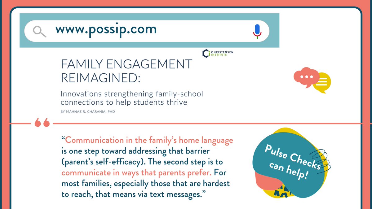 We can reimagine engagement, together!  💬

Read more ways Possip can help here: hubs.la/Q02qR24g0 

 #Possip #EdTech #FamilyEngagement #ChristensenInstitute