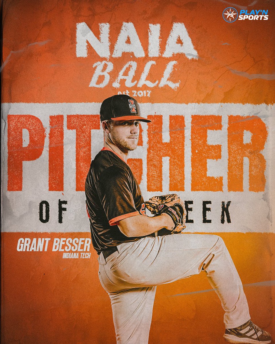 The NAIA Ball Pitcher of the Week sponsored by @playnsportsplus is Indiana Tech's LHP Grant Besser. 

Besser tossed a complete game shutout, striking out 13 batters vs Michigan-Dearborn this past weekend. 

Full Line: 7IP, 5H, 13Ks, 0BB

Read here: bit.ly/3IROt1A