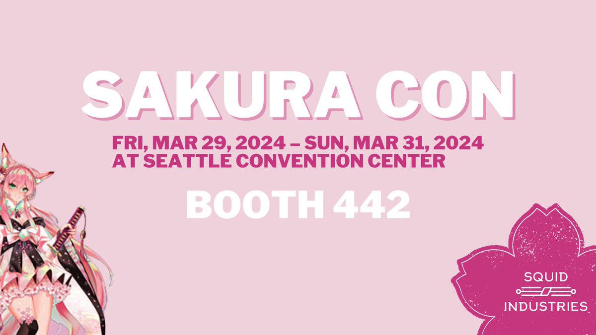 Seattle, we're coming to you this weekend! 
Visit us at Sakura Con: squidindustries.co/pages/events

#seattle #sakuracon #squidindustries #seattleevents #balisong #butterflyknife #edc