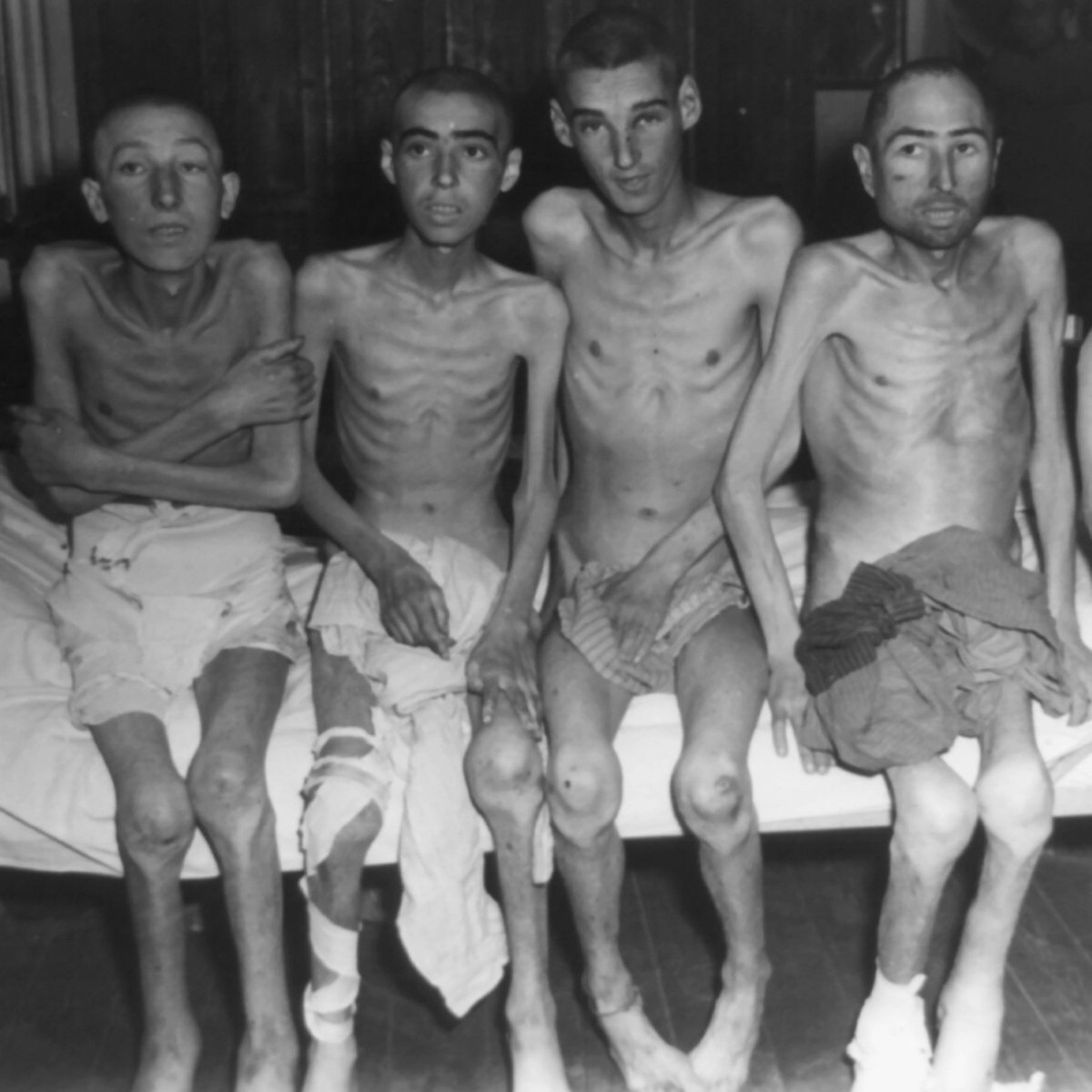 KimDotcom's tweet image. Starving prisoners in a Nazi concentration camp and a starving child in Gaza. The genocide convention was created for something like this to never happen again. How did the victims of the past become the tyrants of today? Israel and its genocide enablers must end this madness.
