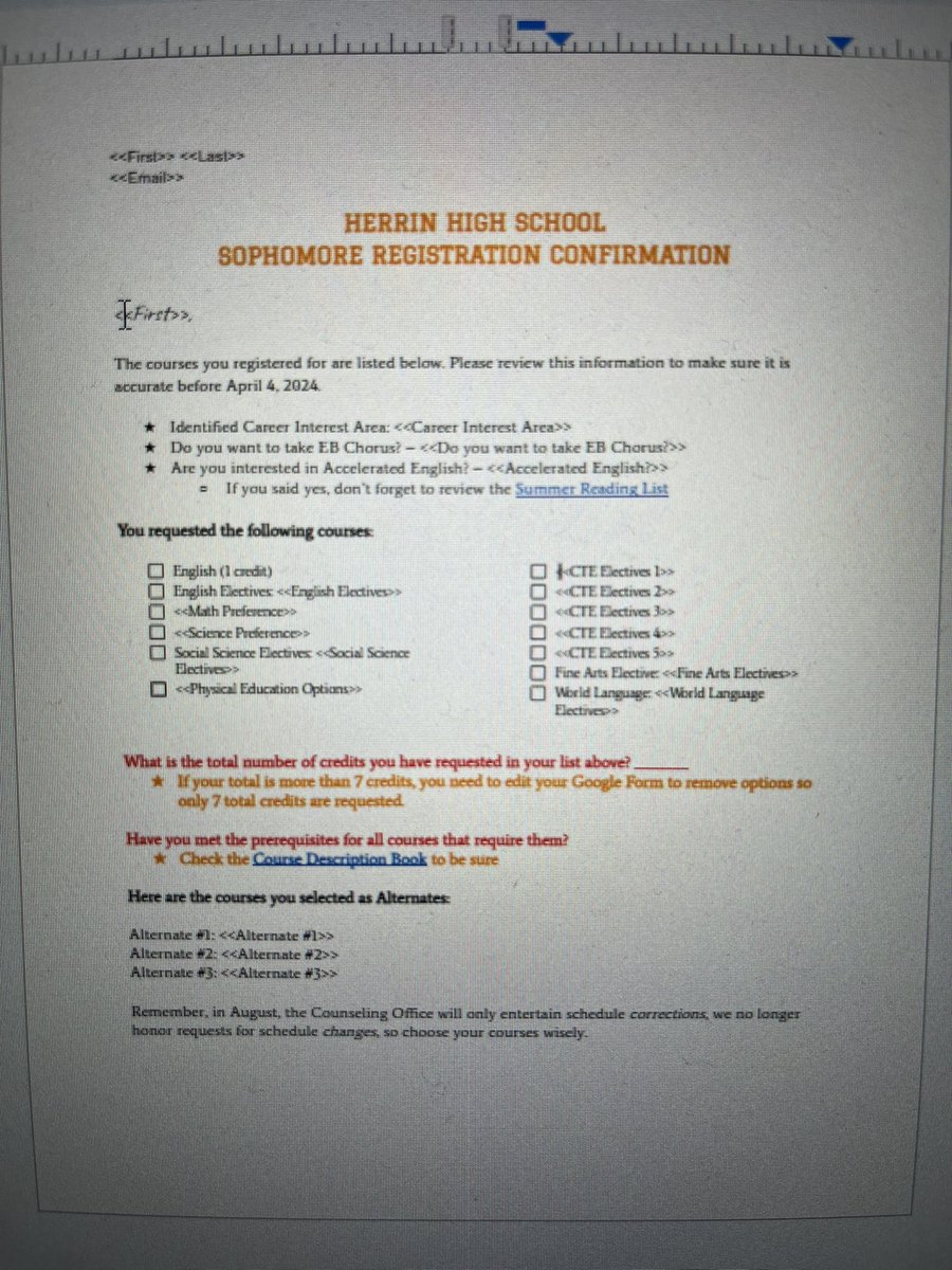 #SchoolCounselors: if you’re not using Google Forms & AutoCrat for course registration, put it on your list of things to learn for next year. Emailed a personalized confirmation to every student in less than 5 minutes w/ data they input. #scchat