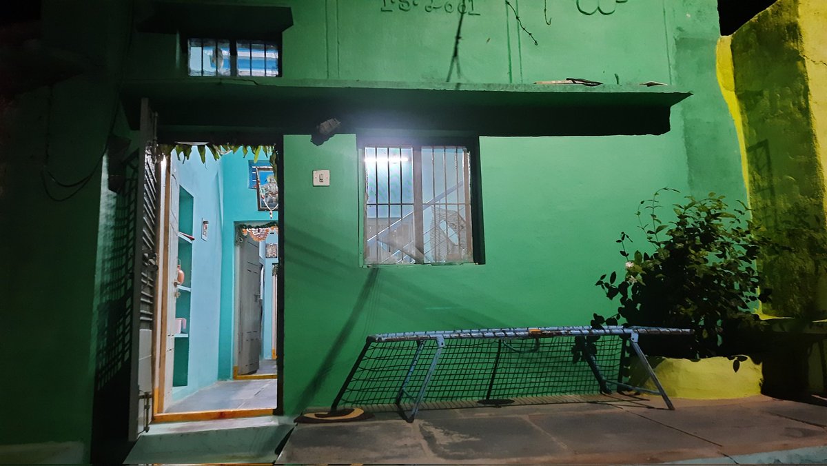 AbodeOfLakshmi's tweet photo. Post a Random Pic Every Day! 
#Post_A_RandomPic 
This is where I was born, in my maternal village; there was a Gou Shala at the back of the house where I was born. It was renovated last in 2001. Pic taken last year when I had Darshan of #Khadri Shree Lakshmi Narasimha Swamy https://t.co/lwng1LzFjZ