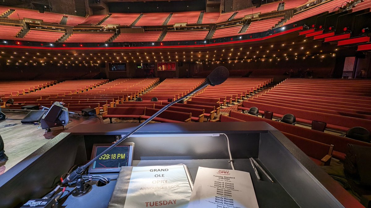 POV: You're hosting the Grand Ole @opry (...but with 4,400 country music fans in the pews). Listen for the Grand Ole Opry every night this week at 7pm CT on WSM!