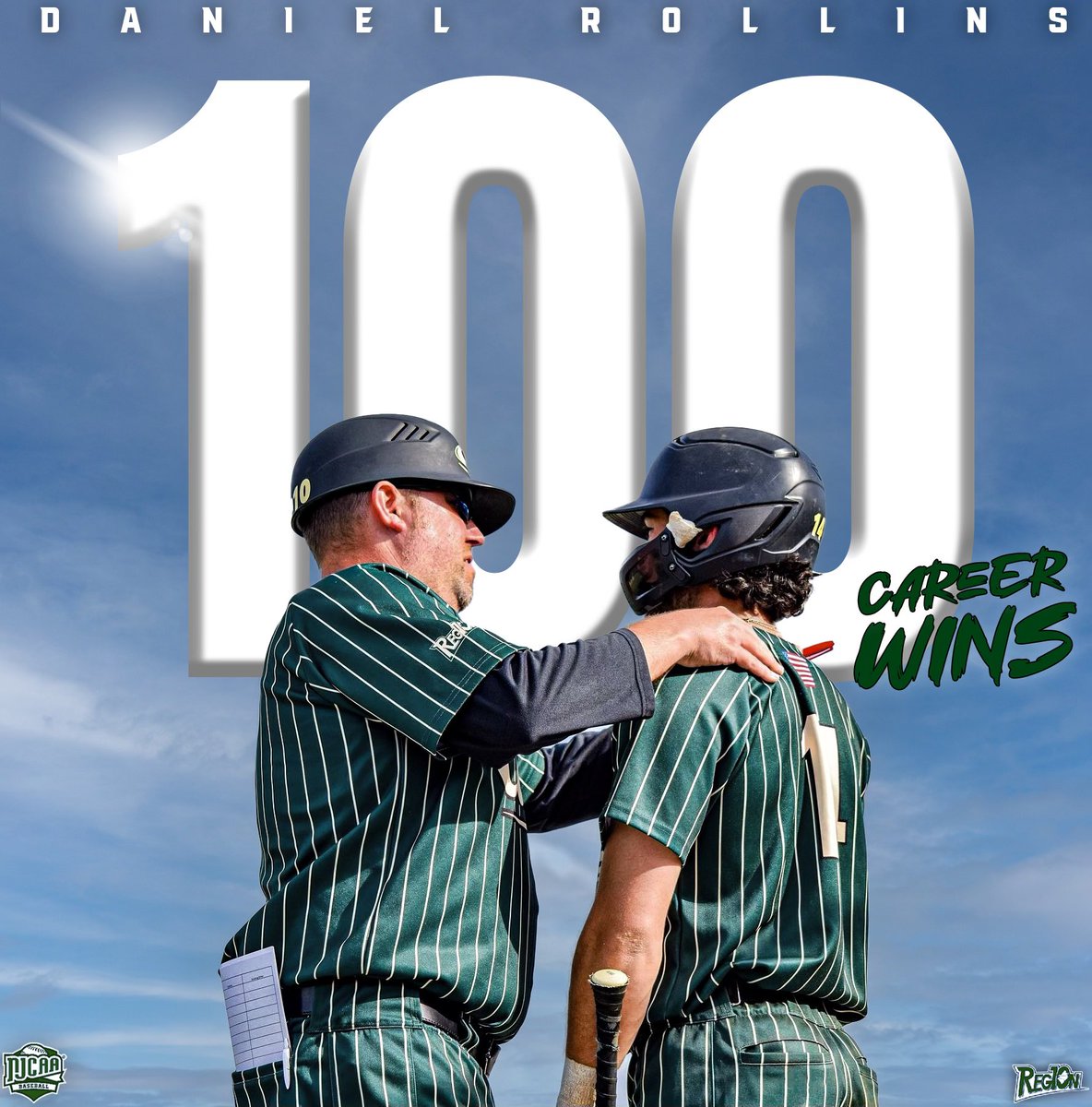Camp Baseball (@pdc_baseball) on Twitter photo We’d like to congratulate our skipper <a href="/drolls10/">Daniel Rollins</a> for eclipsing the 100 win mark as a head coach with today’s doubleheader sweep! Congrats 10!#AAA #ROLLCANES We’d like to congratulate our skipper <a href="/drolls10/">Daniel Rollins</a> for eclipsing the 100 win mark as a head coach with today’s doubleheader sweep! Congrats 10!#AAA #ROLLCANES