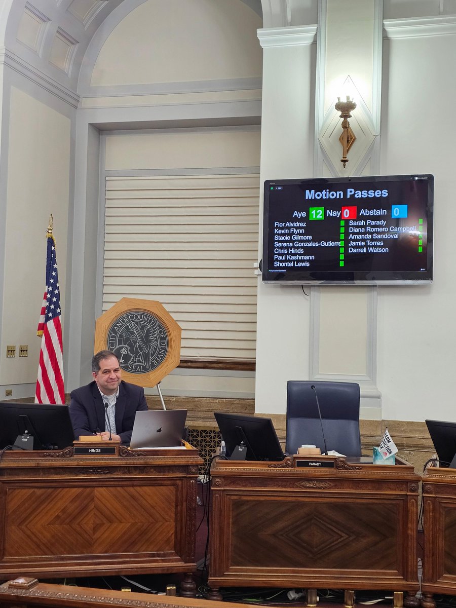 My bill passed @dencitycouncil UNANIMOUSLY on a final vote--it'll require bundled kids' meals in restaurants to offer water or milk instead of drinks with sugar. Thanks co-sponsor Coun. @serenaforco Gonzales-Gutierrez & supporters @american_heart, @denverhealthmed, ViVe Wellness!