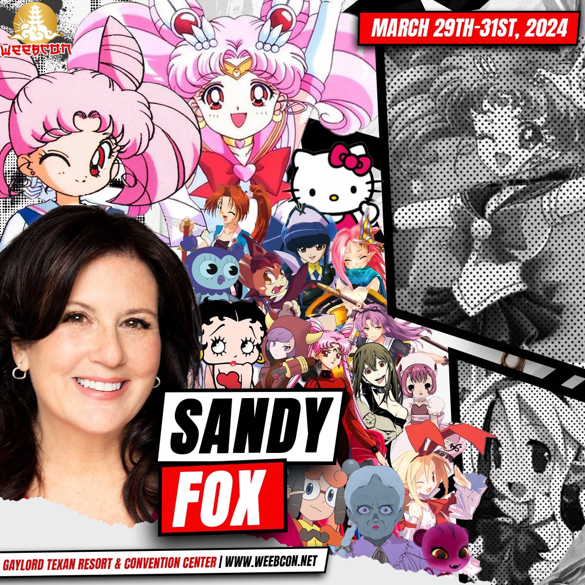 ⛅️CELEBRITY GUEST⛅️ This show was almost perfect it just needed a little pink 🎀🎀 Please welcome Sandy Fox to WeebCon 2024! We kick off in 2 days, if you haven’t already gotten your tickets WHAT ARE YOU DOING??? ⛅️