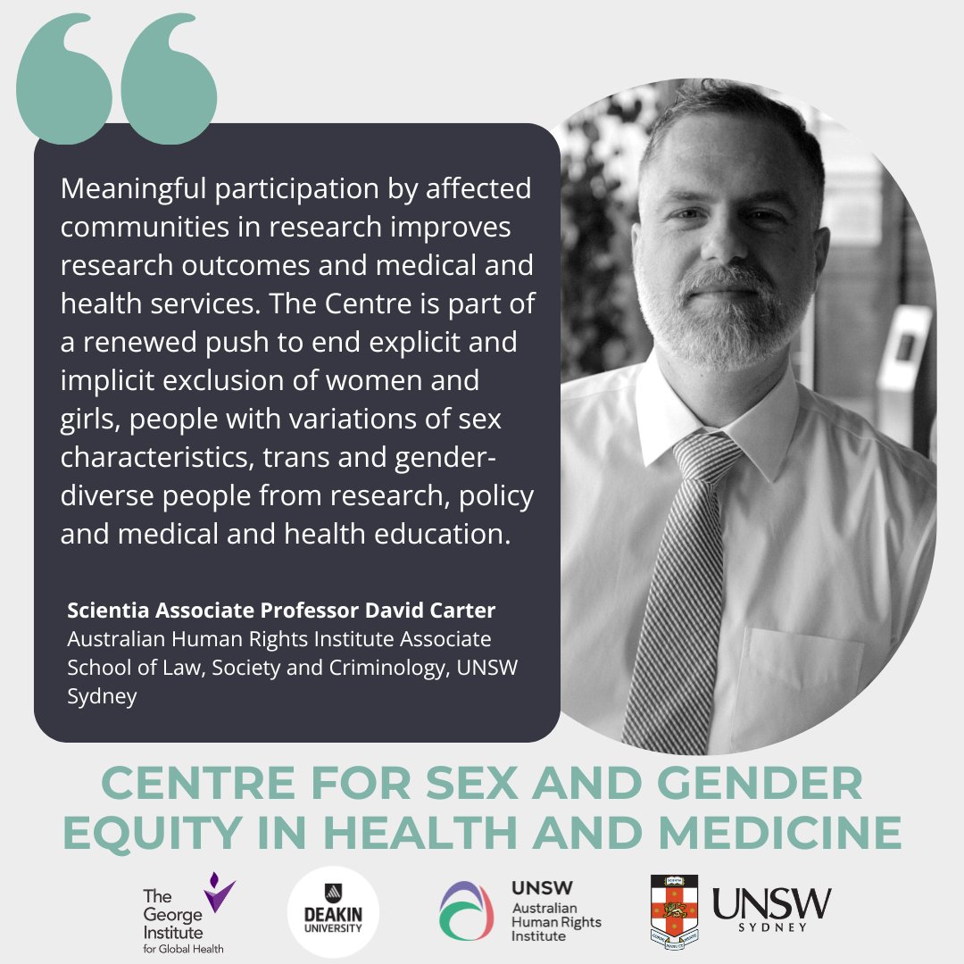 Learn more about the new Centre for Sex and Gender Equity in Health and Medicine: bit.ly/43z76kl
