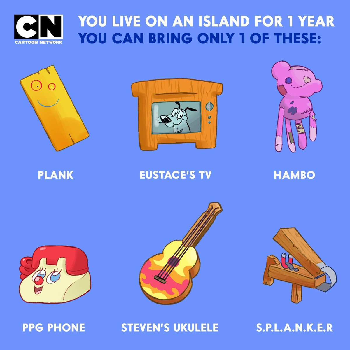 You can only choose 1! Which one are you taking? Clear cut winner for me is #ededdneddy #plank cause you never know when you’re gonna need back up! #CartoonNetwork