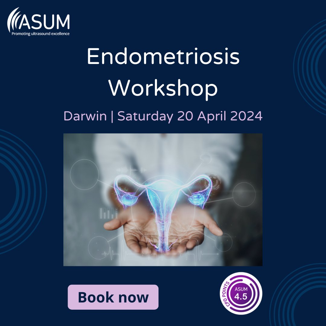 Learn how to identify, assess & manage #endometriosis at this workshop in Darwin presented by experts @AliUltrasound @GeorgeCondous Dr Namiko Aleker & A/Prof Glen Lo. Early birds get 10% off with code ENDOMONTH before 31 March. Find out more & register: ow.ly/aH1v50QYnB1