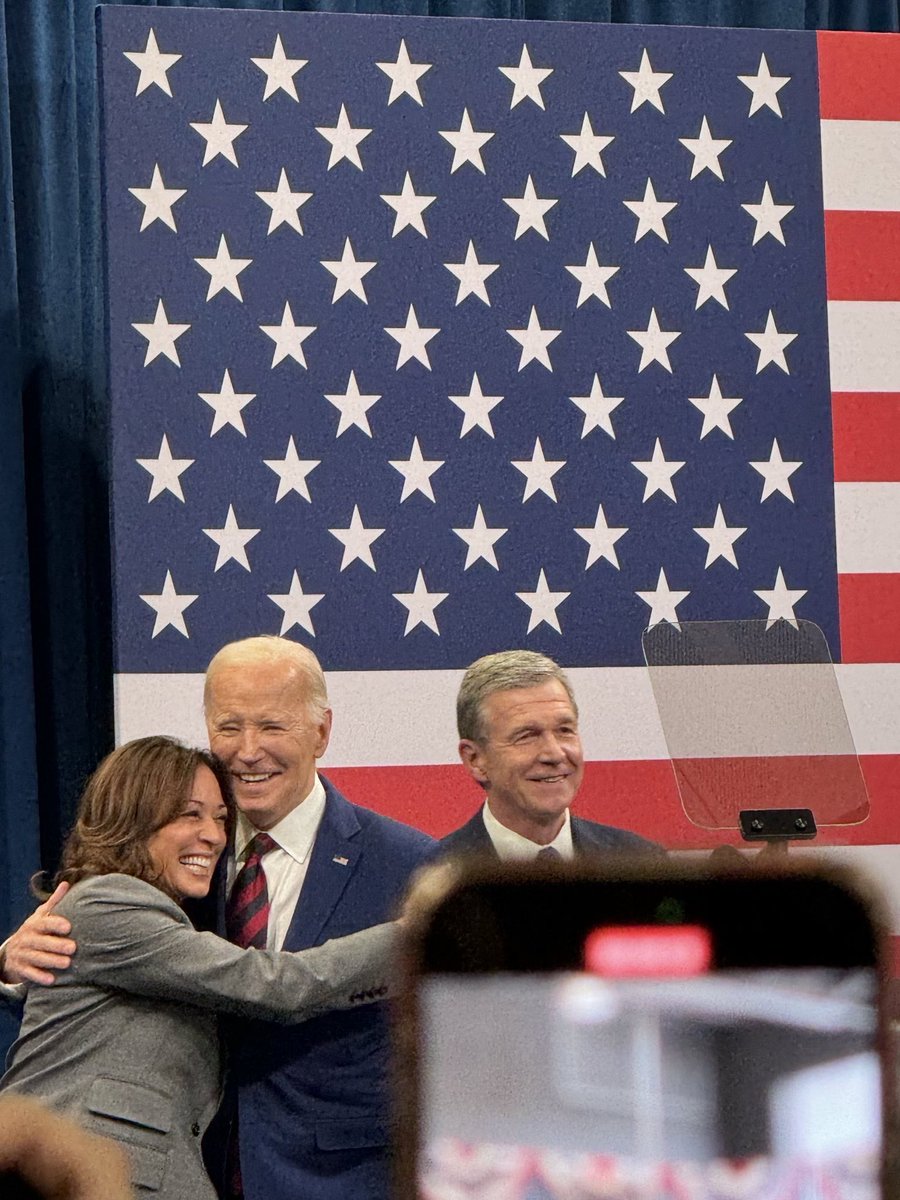 I’ve been told it’s a rare occurrence to have both the @VP & @POTUS in state for one visit, but we know North Carolina MATTERS this year. The South matters this year. And we plan to make sure North Carolina is the reason we keep the White House. 🫡😤🗳️✨ #ncpol 📸: @meganlydiaw