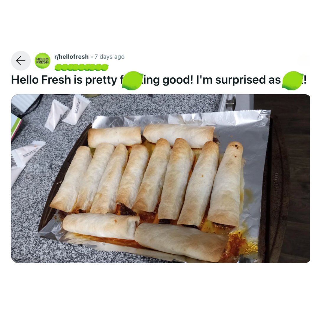 I don't know if i should be flattered or offended but either way I'm glad they enjoyed #HelloFresh