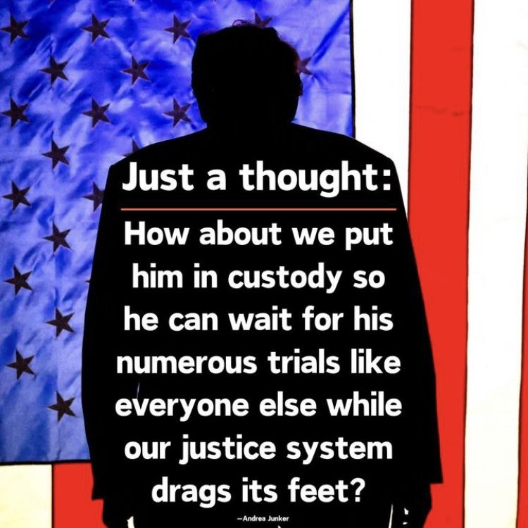 You know…like any other American would have to. We’re past the 2 tier justice system and have now added a 3rd. The DOJ needs to stop playing footsie with this fraudulent fucktard post haste! Lock his bitch ass up and let this country heal & move forward!  

#ACCOUNTABILITYNOW