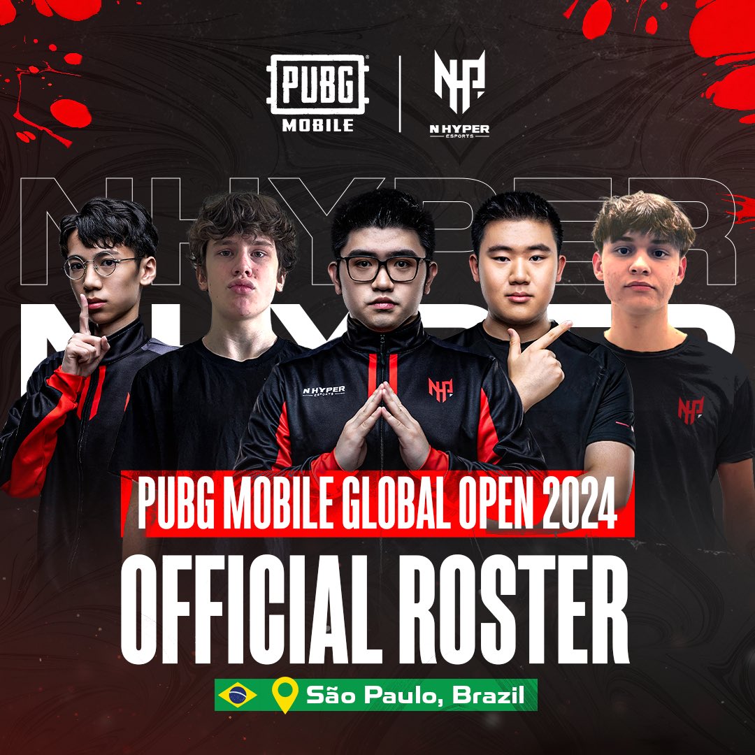 We are back! The official 2024 #PMGO Brazil 🇧🇷 roster that will be participating in the upcoming Prelims as a Partnered team. ⭐️ Meet the squad: 🪂 NHP Fss0288 🪂 NHP KAPRIZ666 🪂 @XifanPUBGM 🪂 @NHP_starzh 🪂 NHP Batonnjjkk #PUBGMESPORTS #GOBEYONDTHETOP #RunItHyper ♥️