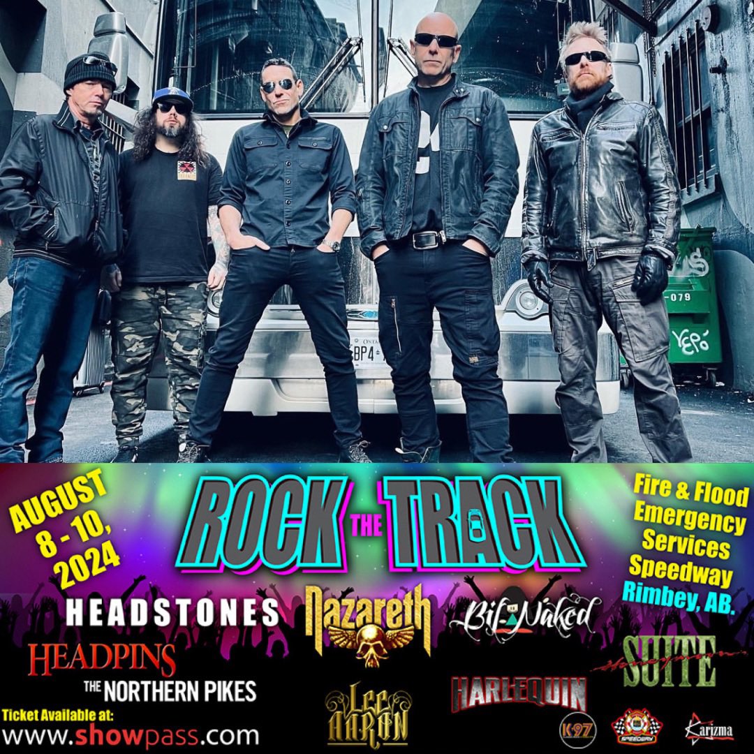 NEW SHOW ANNOUNCEMENT!   ROCK THE TRACK Friday August 9 Rimbey, AB Fire & Flood Emergency Services Speedway Tickets onsale NOW showpass.com/rock-the-track…