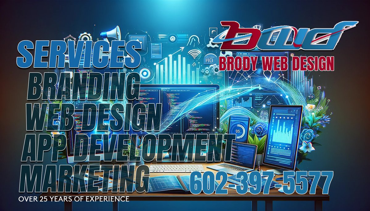 🎉🚀 Celebrating 25+ Years of Innovation &amp; Creativity at Brody Web Design! 🚀🎉

📞 Contact Us: 602.397.5577 🌐 Visit Our Website: brodywebdesign.com
Your vision, our expertise. Together, let's make your brand unforgettable.
#BrodyWebDesign #WebDesign #Branding