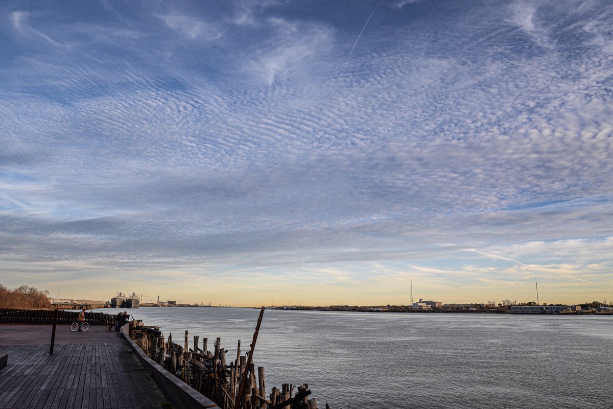 River and sky, view from Piety Wharf, New Orleans