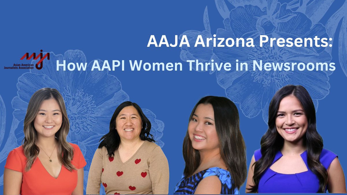 Taking a page out <a href="/AAJAsports/">AAJA Sports</a> book! Celebrating AAPI women of the Arizona chapter, representing us in the newsroom. Get insight from esteemed panelists <a href="/StellaSunNews/">Stella Sun</a> <a href="/ttangAP/">Terry Tang</a> <a href="/tmorimoto97/">Tianna Morimoto</a> &amp; <a href="/LindseyRagas/">Lindsey Ragas</a> via Zoom on 4/3 at 12PM. Click below to RSVP!

eventbrite.com/e/aaja-arizona…