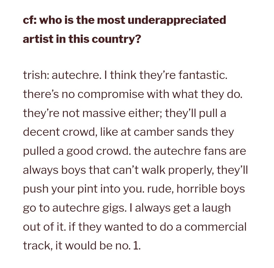 trish keenan from broadcast on autechre fans