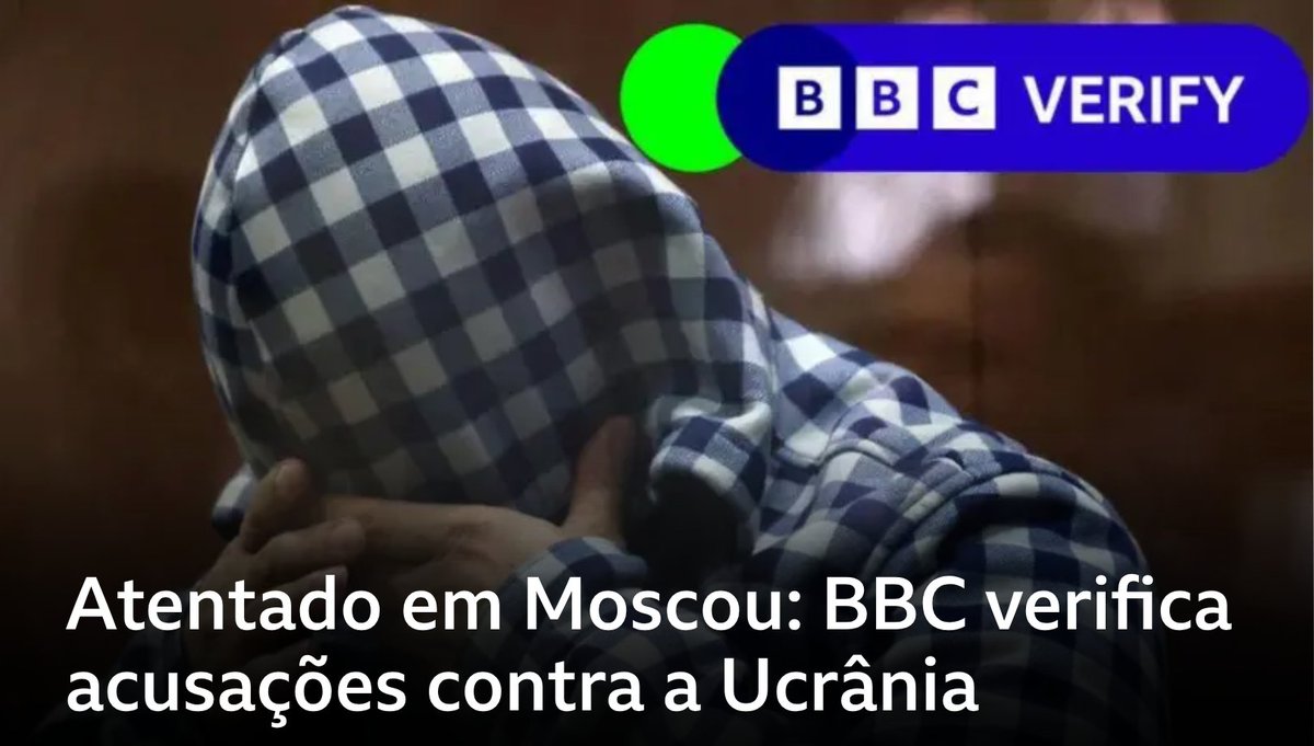 Apesar de o Estado Islâmico ter reivindicado a autoria do atentado em Moscou, Putin continua a insistir que a Ucrânia estava envolvida

A equipe da BBC Verify investigou como se desenrolou a campanha para culpar Kiev: bbc.in/49eAb62