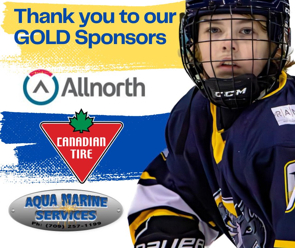 Sponsor Spotlight!  Thank you to our Gold Sponsors: Allnorth, Canadian Tire, and Aqua Marine Services for the 2023-2024 season! #icepak #centralicepak #thankyou