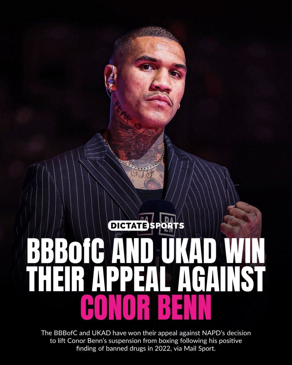 Conor Benn suffers a HUGE setback as the BBBofC and UKAD win their appeal against the decision to lift Benn’s suspension. 

#ConorBenn #BoxingNews #Boxing
