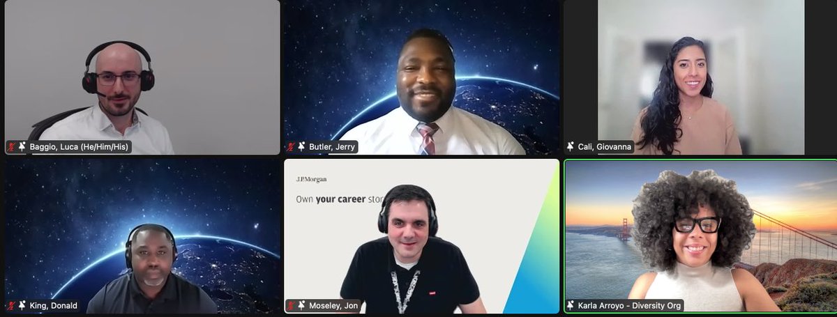karleezysway_2's tweet image. Been in my event hosting bag all month!
Last week, I was in SF for the #GameDevelopersConference where I got to connect HS students to some really cool jobs in gaming 🎮. Today, I hosted a virtual event with Chase - students (not pictured) learned about careers in cybersec! 💻