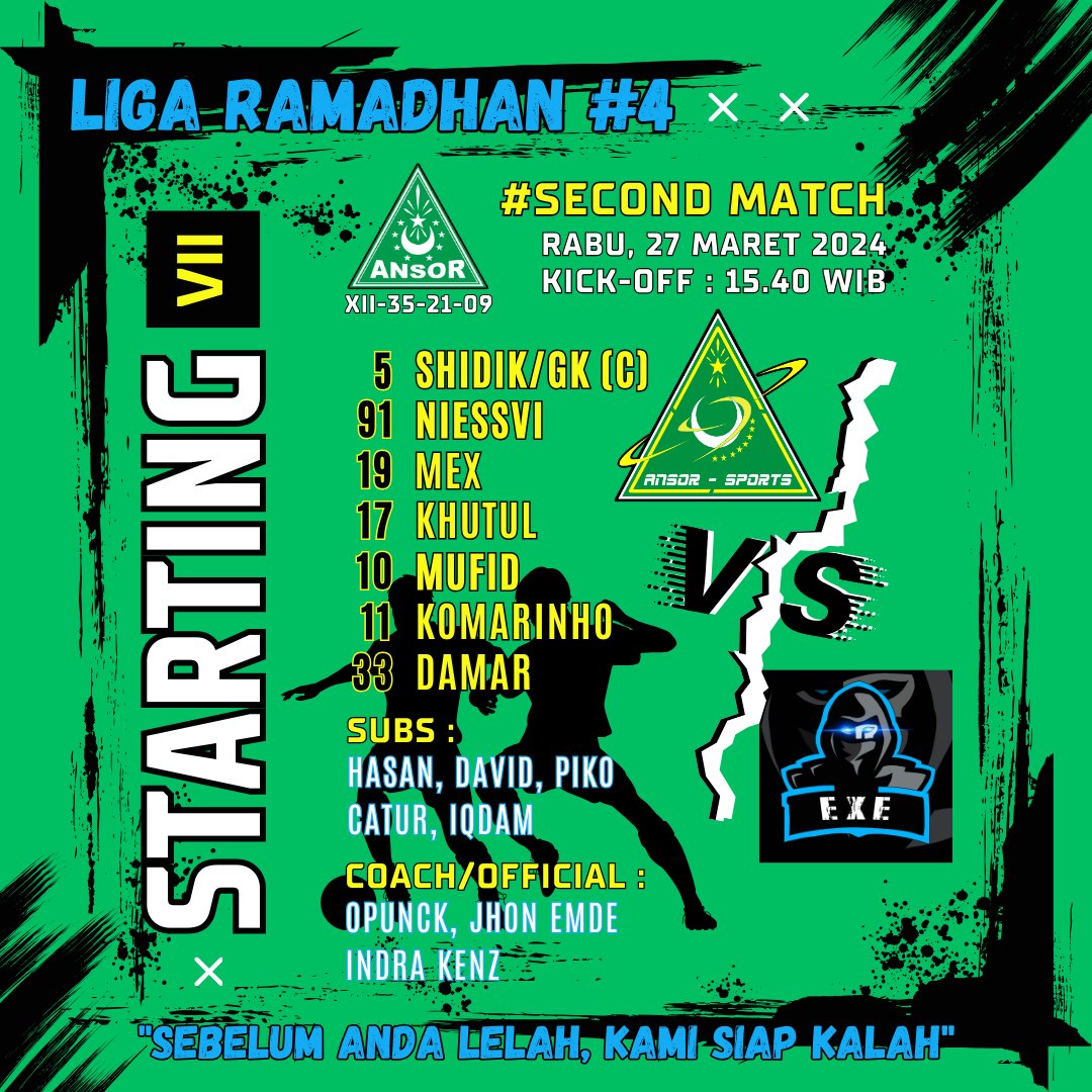 ansor_ranting's tweet image. Hari ke-12...
Kemenangan di laga pertama bukanlah sebuah Prestasi, tapi langkah menuju rasa percaya diri,
Hingga timbulah jiwa untuk melaju lebih tinggi, menggapai mimpi kontestasi para Sang Jawara Sejati... 🤭🤭🤭...

"SEBELUM ANDA LELAH, KAMI SIAP KALAH!!!"

#Gasss