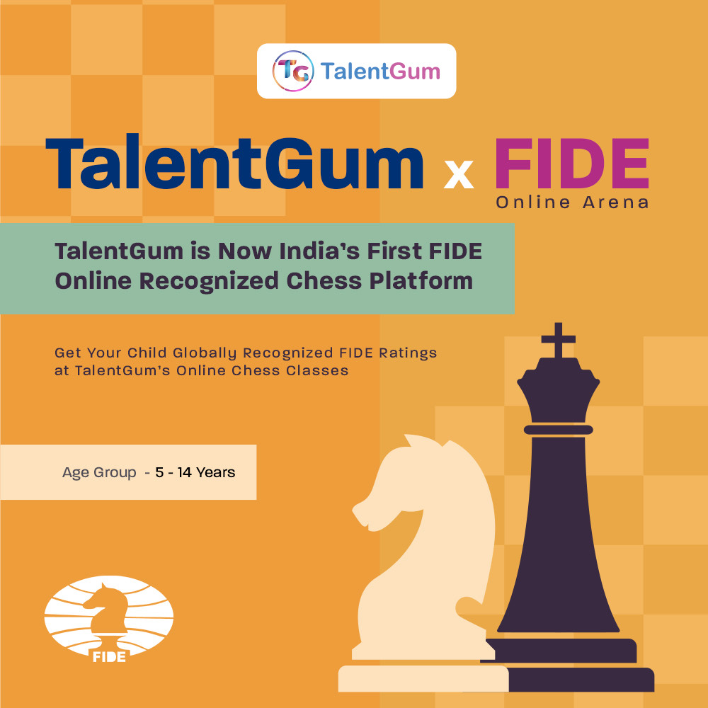 thetalentgum's tweet image. Exclusive Collaboration Alert! 🥁✨

TalentGum has collaborated with FIDE Online Arena, bringing globally recognized FIDE rankings to TalentGum’s students.🤩🤩

Don’t miss the opportunity to make your child a globally recognized chess wizard!

#chess #fide #onlinechessclasses