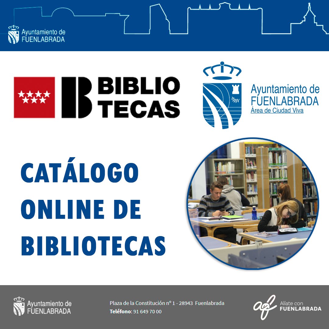 Consulta el catálogo online de las Bibliotecas de Fuenlabrada 👇👇👇 gestiona3.madrid.org/biblio_publica…