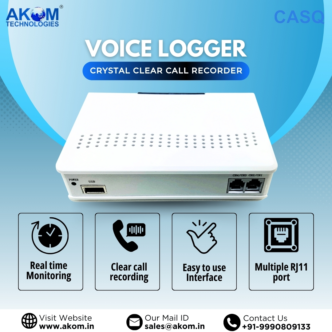 akomtech's tweet image. Purchase the latest USB voice logger which allows you to record call system while enjoying the best-trusted telecom service at the best price!

Visit our website
📞wa.me/+919990809133 
📷akom.in 

#USBVoiceLogger #CallRecorder #RecordingSystem #TelecomService