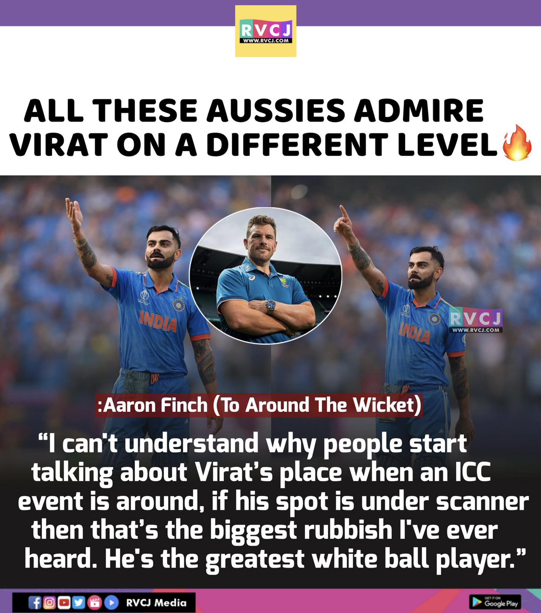 Aaron Finch on Virat Kohli's selection in T20I World Cup 2024