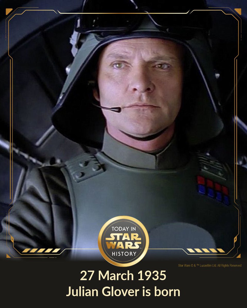 27 March 1935 #TodayinStarWarsHistory 'Yes, Lord Vader. I've reached the main power generators.' #MaximilianVeers #JulianGlover