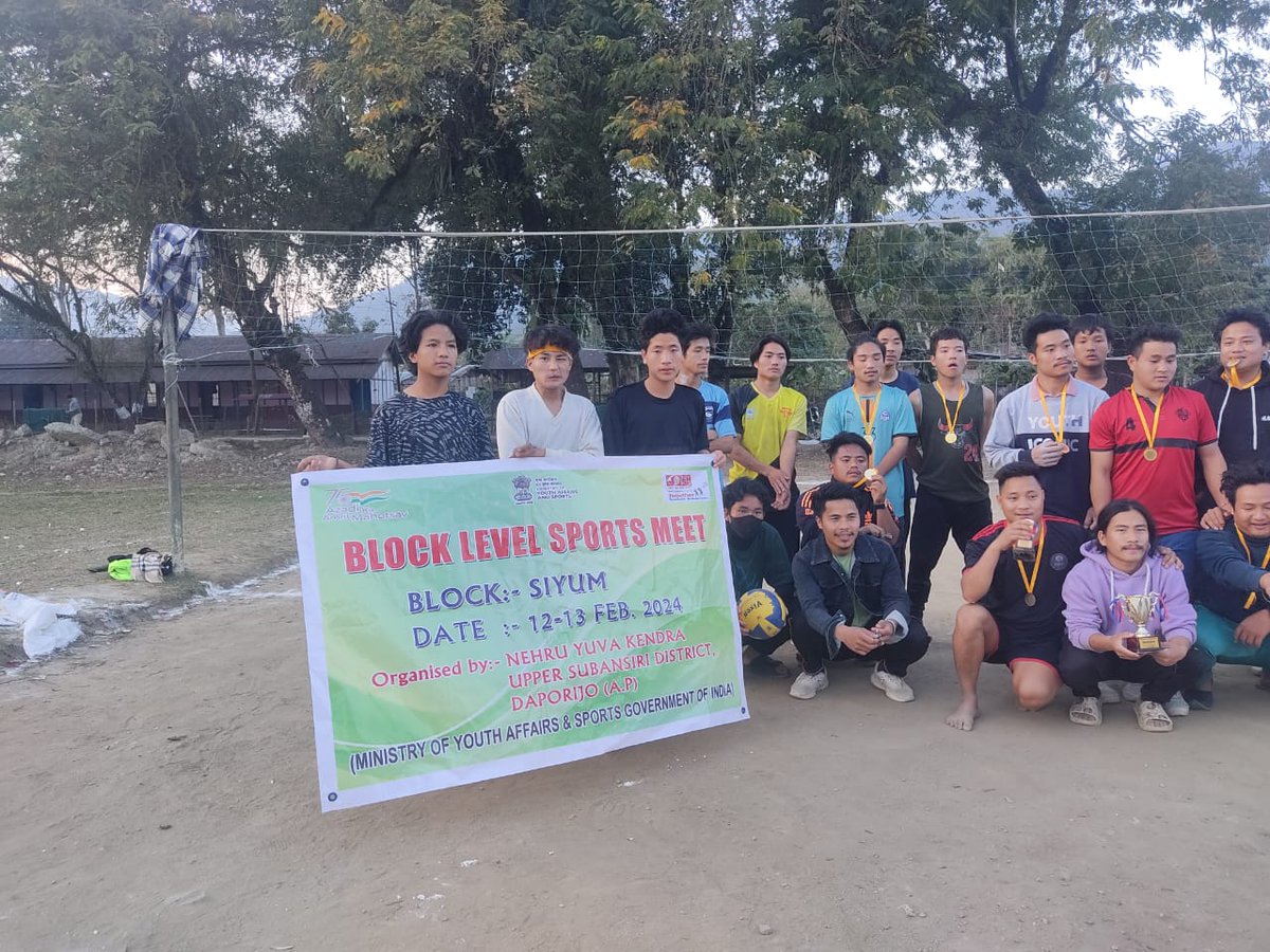 The block-level sports program was organized at the community ground of Block Siyum by the Sera Youth Club in collaboration with NYK Upper Subansiri (Daporijo), Arunachal Pradesh. #BlockLevel #SportsProgram #NYKS #ArunachalPradesh
