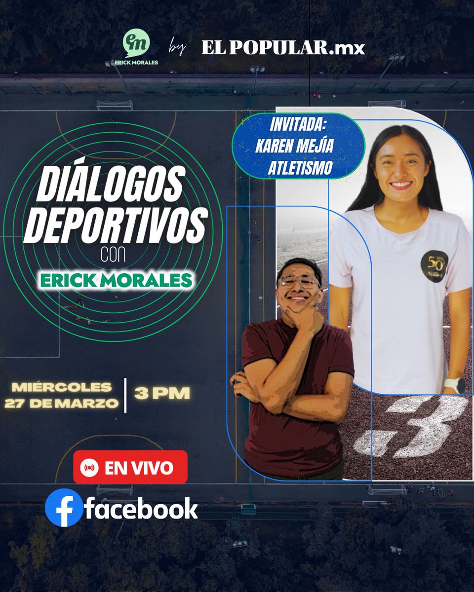 diarioelpopular's tweet image. 👉MIÉRCOLES DE #DiálogosDeportivos 🎥🗣

📆Karen Mejía, la poblana que fue tricampeona #Conadeip, y ahora se enfoca en pruebas de fondo del #Atletismo rumbo al nuevo ciclo olímpico: #LA28

La 𝗰𝗶𝘁𝗮 𝗲𝘀𝘁𝗲 𝗺𝗶𝗲́𝗿𝗰𝗼𝗹𝗲𝘀 𝗮 𝗹𝗮𝘀 𝟯𝗽𝗺 con @ErickMoralesPM

#EMSports 🗞