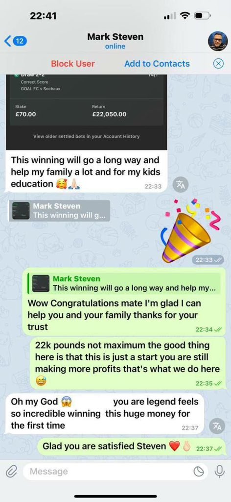 Boom💥Congratulations fellas 😊🤩

Big win on this huge return guys the harder you work for something, the greater you'll feel when you achieve it.

Next ticket is ready now, click here to join now 
👇👇👇
t.me/+nuDrRTdNzFg5N…
t.me/+nuDrRTdNzFg5N…
t.me/+nuDrRTdNzFg5N…