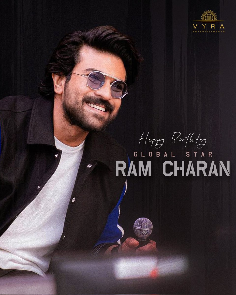 Wishing the Global Star @AlwaysRamCharan garu a blessed birthday ❤️ May you be the #GameChanger of Indian Cinema and your zeal of #Raring2Conquer inspire everyone ❤️‍🔥 #HBDRamCharan #GlobalStarRamCharan