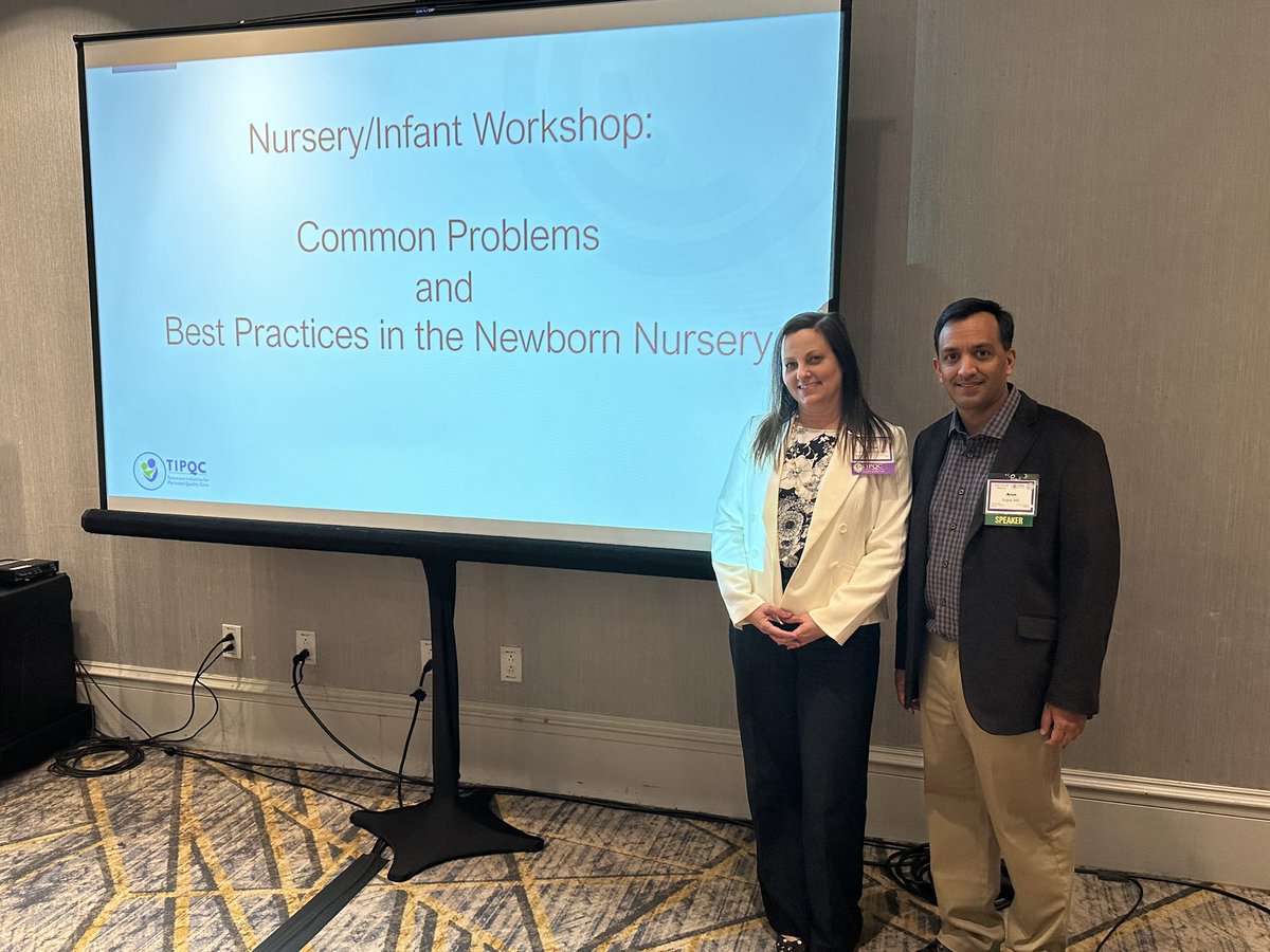 Thank you to @schetzinak and @TennesseePQC for inviting me to Tennessee to talk about common newborn problems and best practices in the nursery! Always fun to work together with one of my fellow @stanfordpedsres alumni colleagues!