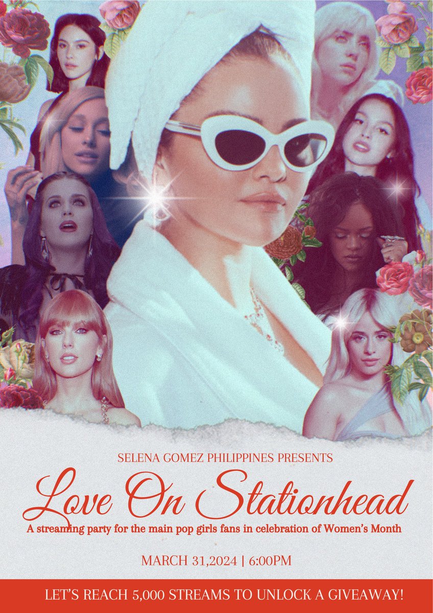 IT’S TIME TO TURN THE LOVE ON 🔴

Join the ultimate STATIONHEAD listening party as we wrap up the month by celebrating our main pop queens spreading LOVE ON the airwaves! 

📆 March 31, 2024
⏱️ 6PM
🔗 share.stationhead.com/uZ81oaSg3XX

See you there! ❤️‍🔥
#LoveOnSTATIONHEAD
#SelenaGomezPH