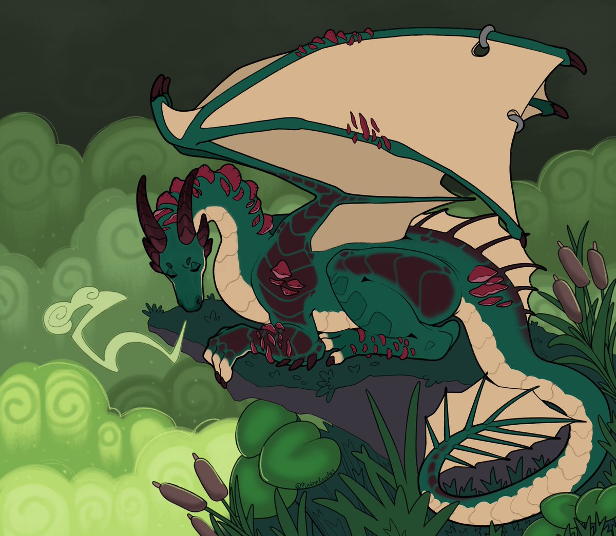 Finished comm, sleepy little guy