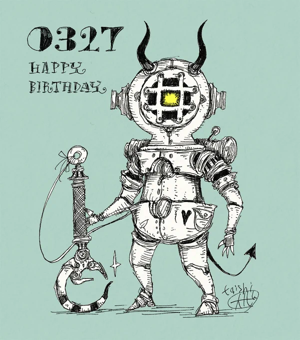 毎日誰かの誕生日!3月27日生まれの方、お誕生日おめでとうございます!3/27生まれの方に届くと嬉しいです!無事に仕上がる一日となりますように!#誕生日 #happybirthday #3月27日 #ボールペン画 