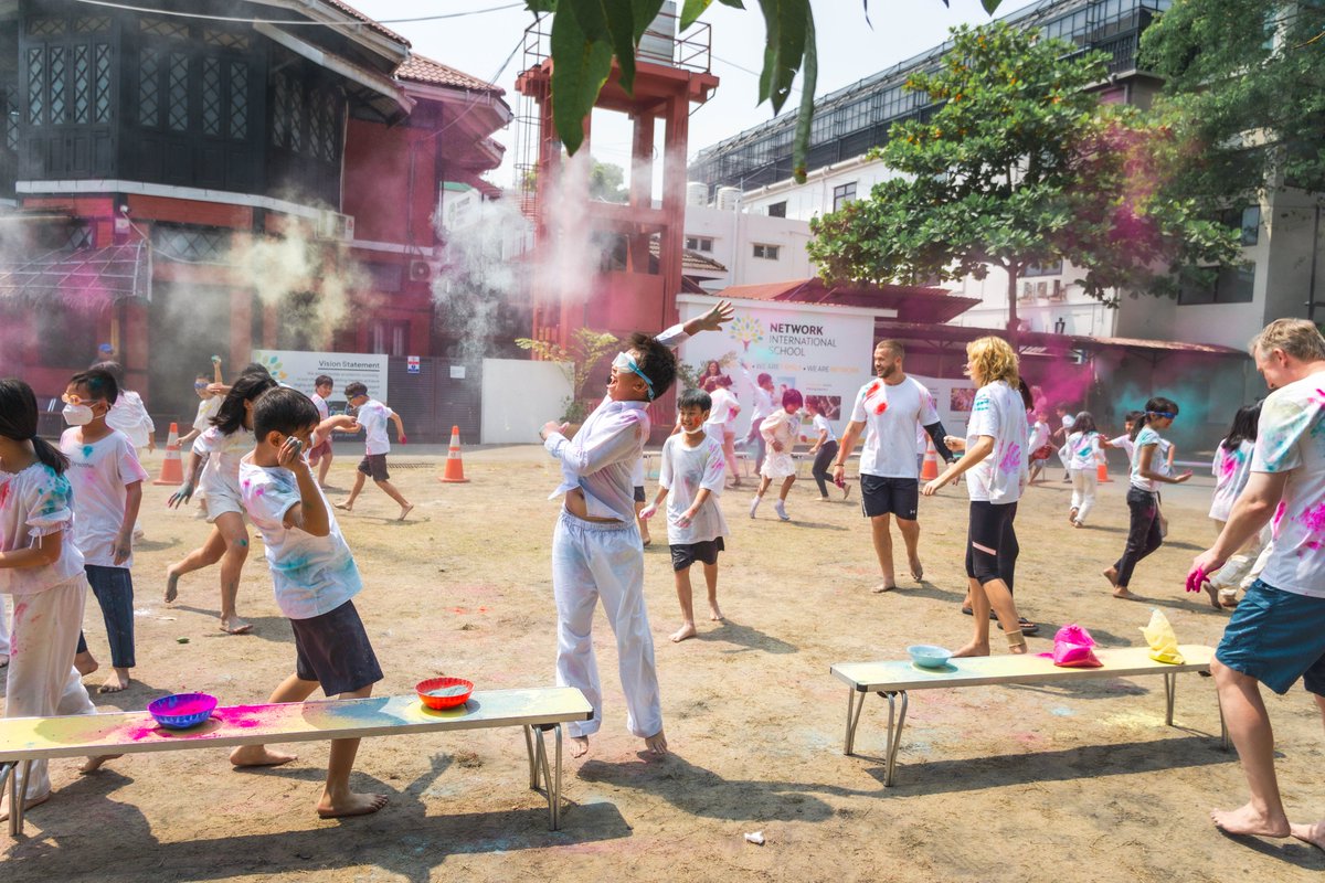 NISYangon's tweet photo. 🌟🎉Our Year 5 students embarked on an enriching journey into the vibrant world of Hinduism, immersing themselves in a day of celebration and learning with many exciting activities! 

#NetworkInternationalSchool #NetworkPrimary #HoliCelebration #CulturalExploration #Year5 https://t.co/nxYhq7TnJz
