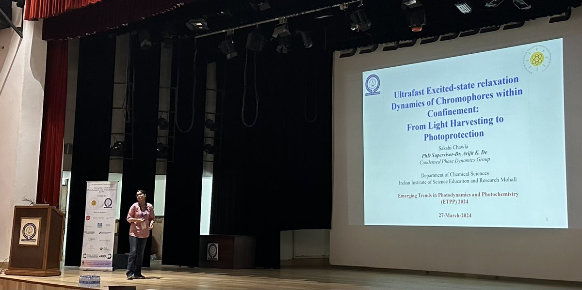 Department of Chemical Sciences IISER Mohali (@dcs_iisermohali) on Twitter photo Sakshi Chawla <a href="/sakshi_chawla_/">Sakshi Chawla</a> from <a href="/arijitb4u/">Arijit K De</a> lab <a href="/DCS_IISERMOHALI/">Department of Chemical Sciences IISER Mohali</a> is presenting on ultrafast dynamics of chromophores within confinement at ETPP 2024 <a href="/IiserMohali/">IISER Mohali</a> Sakshi Chawla <a href="/sakshi_chawla_/">Sakshi Chawla</a> from <a href="/arijitb4u/">Arijit K De</a> lab <a href="/DCS_IISERMOHALI/">Department of Chemical Sciences IISER Mohali</a> is presenting on ultrafast dynamics of chromophores within confinement at ETPP 2024 <a href="/IiserMohali/">IISER Mohali</a>