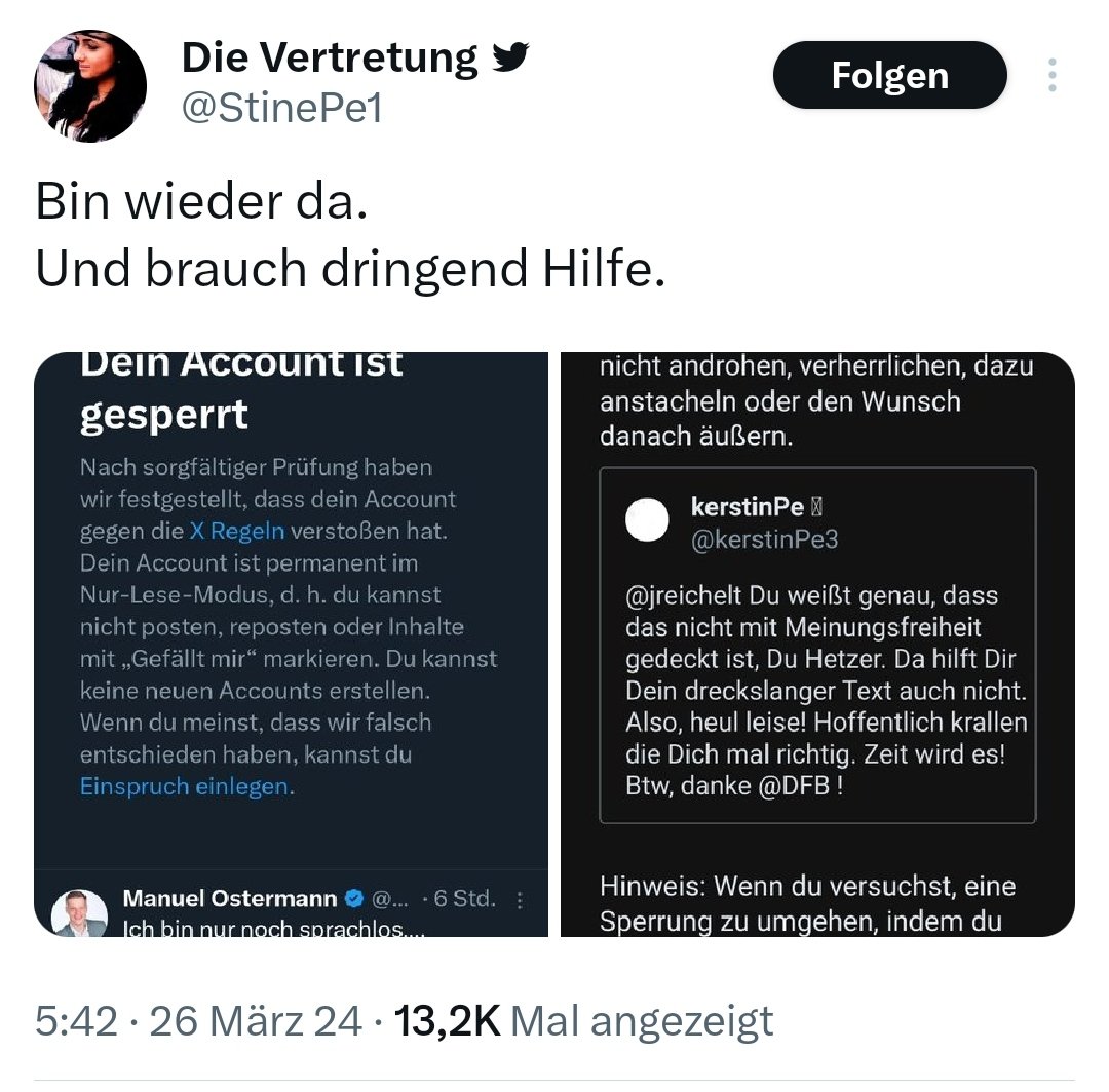 LLumpen's tweet photo. Wie lange wird der Ersatzaccount wohl noch existieren?🤔 https://t.co/hqi35s0W9n