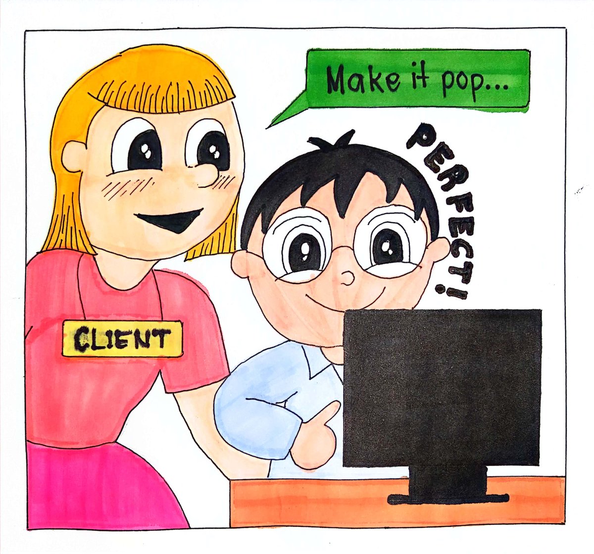 pilotcowstudio's tweet image. When you spend hours perfecting the details, but your client just wants to &apos;make it pop.&apos; Let the battle of creative interpretation begin! 💥💼 #MakeItPopMentality #DesignerVsClient #CreativeStruggle #GraphicDesign #GraphicContent #Meme