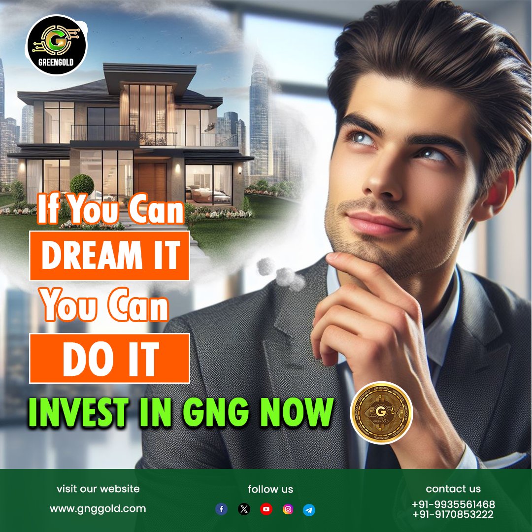 If you Can Dream it You Can Do It ✨📈💯
.
Invest in gng Now!!!💚💸✨📈
.
#greengoldinvesting #investingreen #cryptogreen #cryptoinvesting #cryptoinvestors #cryptomarket #gnggold 
.
Disclaimer: Nothing on this page is financial advice, please do your own research!
