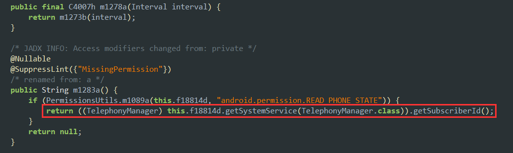 subscriber IMSI