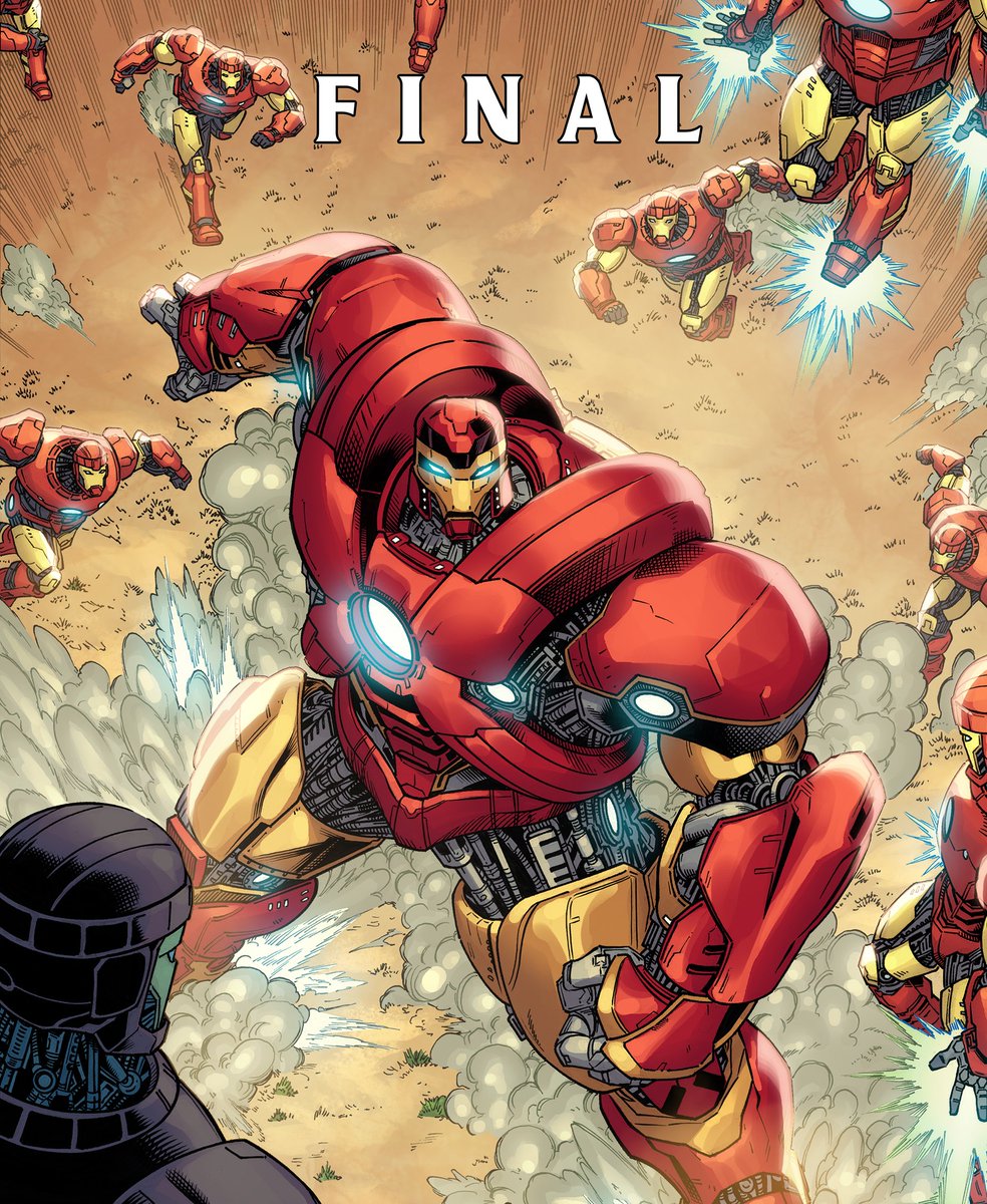 Invincible Iron Man #16! Semua halamannya splash page 😆😆 Art by Crees Lee with Juan Frigeri. Colors by Bryan Valenza. @marvel #colorprocess