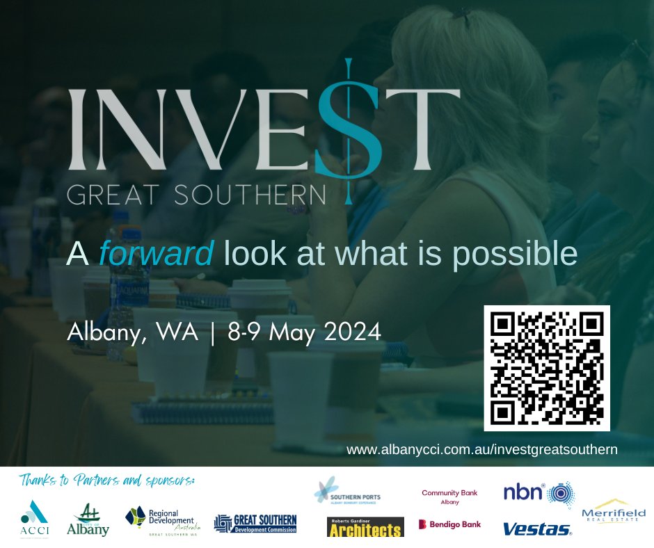 We are honoured to be a part of this exciting inaugural conference coming up!

Presented by the #ACCI in collaboration with The City of Albany, Great Southern Development Commission, and Regional Development Australia Great Southern WA. 

 👉 albanycci.com.au/events/invest-…