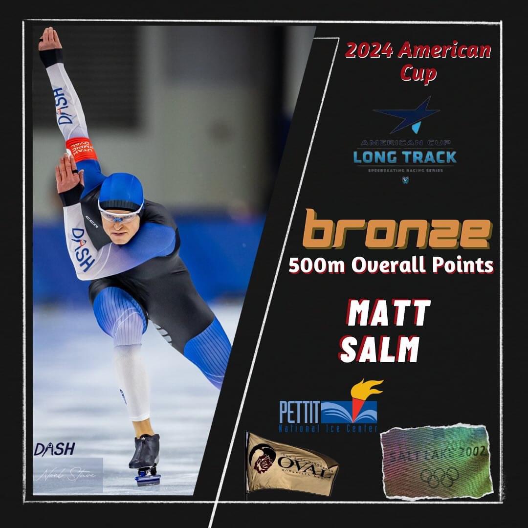 The American Cup 🇺🇸🏆

Points Are Scored At 3 Competitions 
- Milwaukee (Pettit National Ice Center - Sea Level - Oct.) 
- Roseville (Roseville Oval - Outdoors - Dec.) 
- Salt Lake City (Utah Olympic Oval - Elevation - March) 

#DASHSkating #Speedskating #AmericanCup #RaceSeries